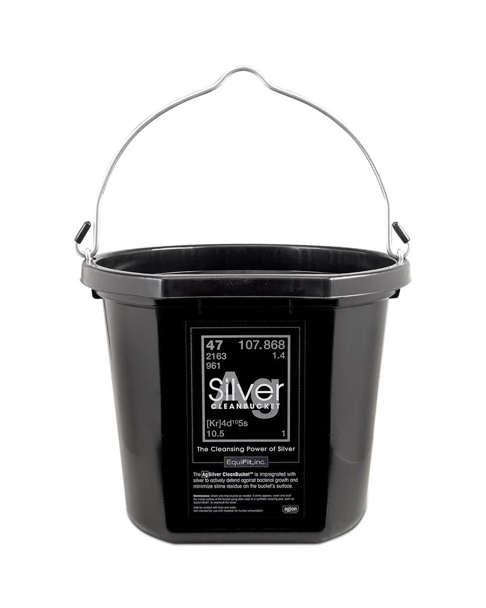 EquiFit AgSilver CleanBucket- 20qt- Black