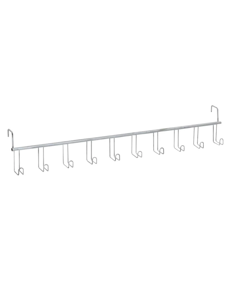 Equi-Essentials Wire 10-Hook Bridle Rack- Silver