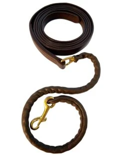 Walsh Lead W/ 30" Leather Covered Chain- Havana
