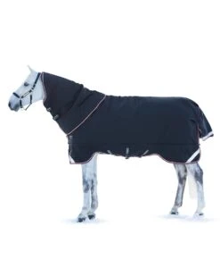 Horseware Ireland Rambo Supreme Turnout 1680D- 420g Heavy- Black/orange