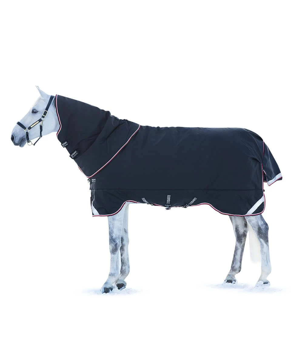 Horseware Ireland Rambo Supreme Turnout 1680D- 420g Heavy- Black/orange