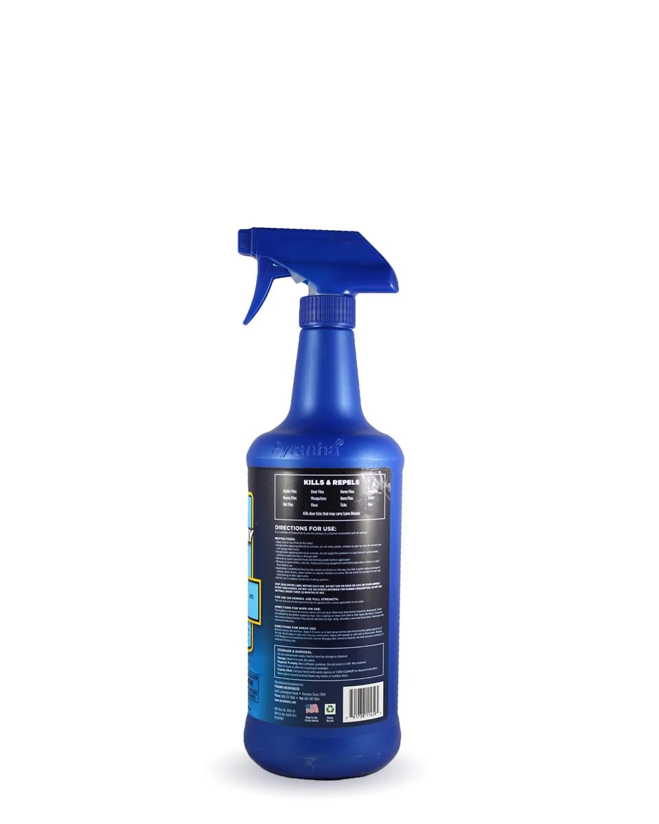 Pyranha Equine Spray & Wipe Water-Based Fly Spray - Image 2