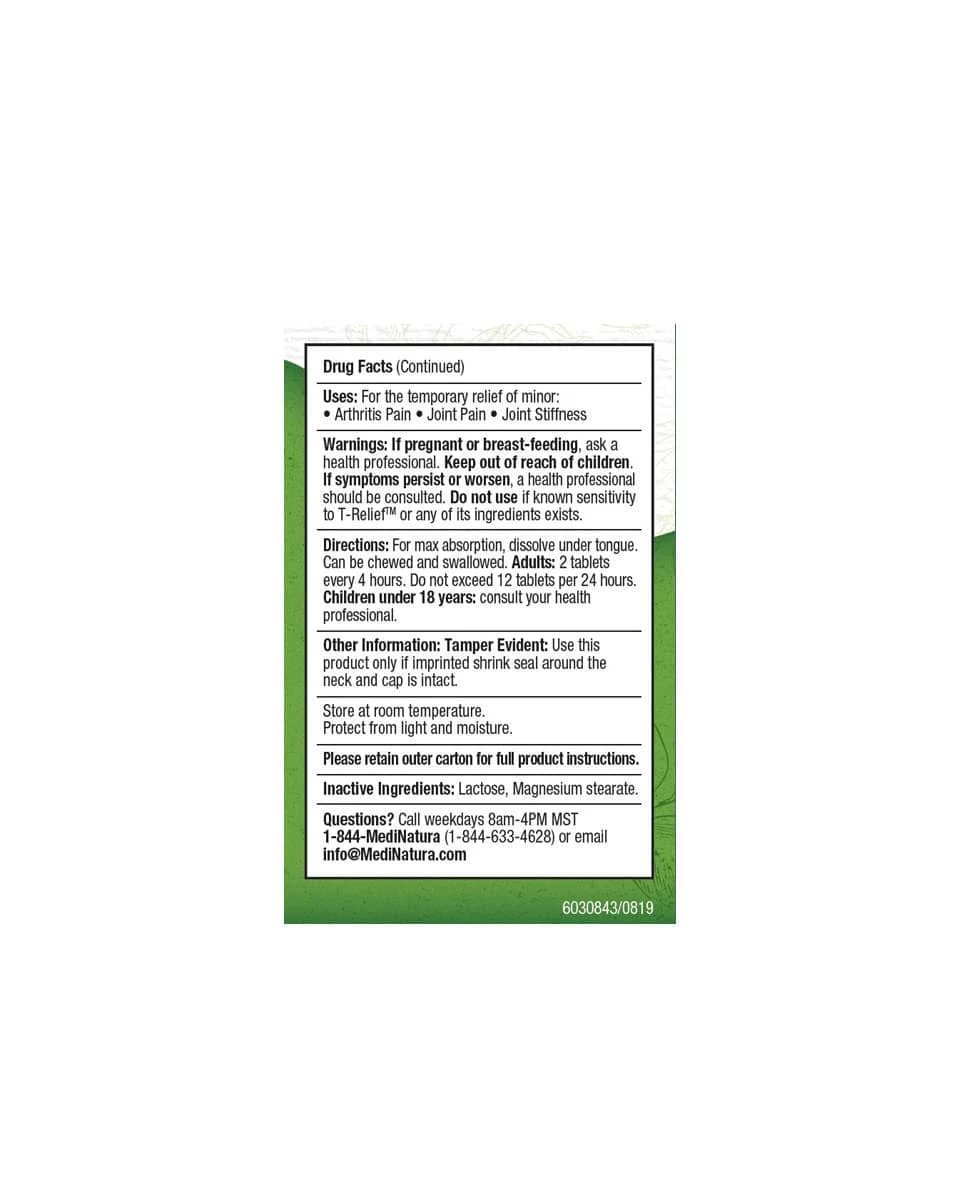 T Relief Arthritis Tablets - Image 2